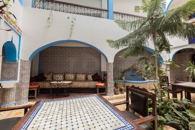 Salon du patio du riad Nisrine