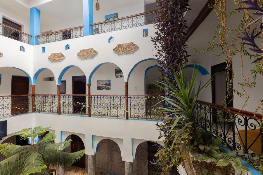 Patio à arcades du riad Nisrine