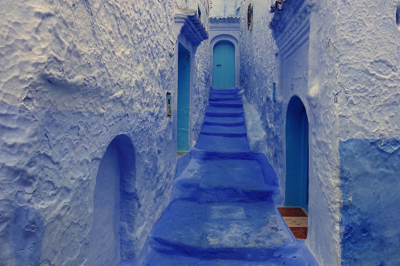 Escaliers bleus de la médina